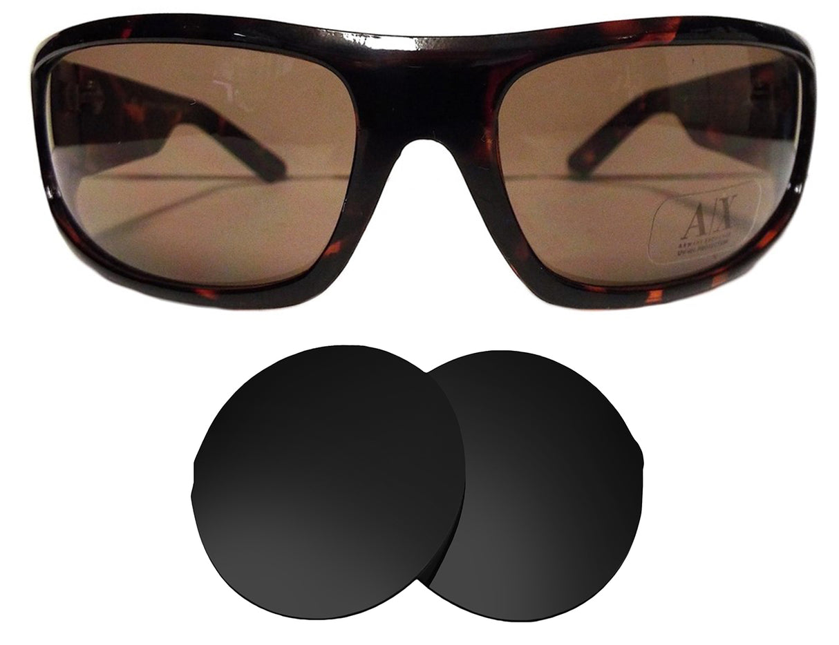 Armani AX023-S-Replacement Lenses-Volcanic Black-Non-Polarized-Seek Optics