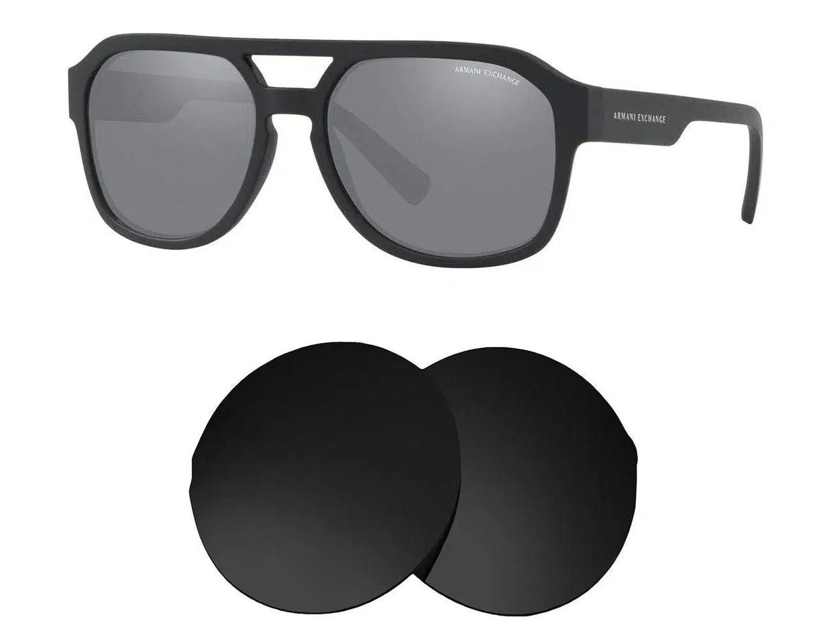 Armani Exchange AX4074S-Replacement Lenses-Volcanic Black-Non-Polarized-Seek Optics
