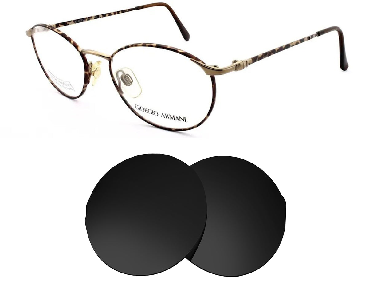 Armani 188 49mm-Replacement Lenses-Volcanic Black-Non-Polarized-Seek Optics