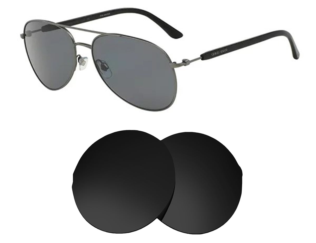 Armani AR6026-Replacement Lenses-Volcanic Black-Non-Polarized-Seek Optics