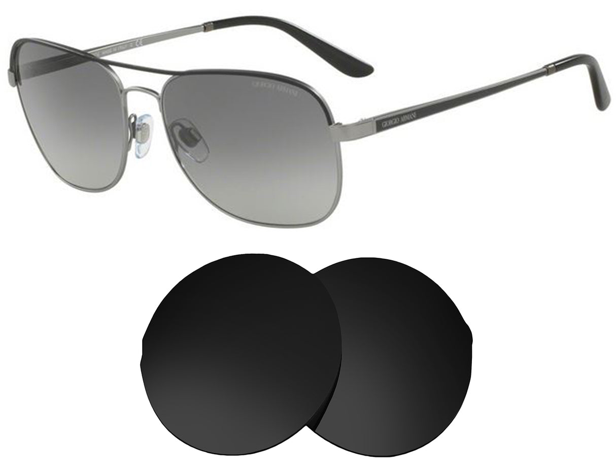 Armani AR6040-Replacement Lenses-Volcanic Black-Non-Polarized-Seek Optics