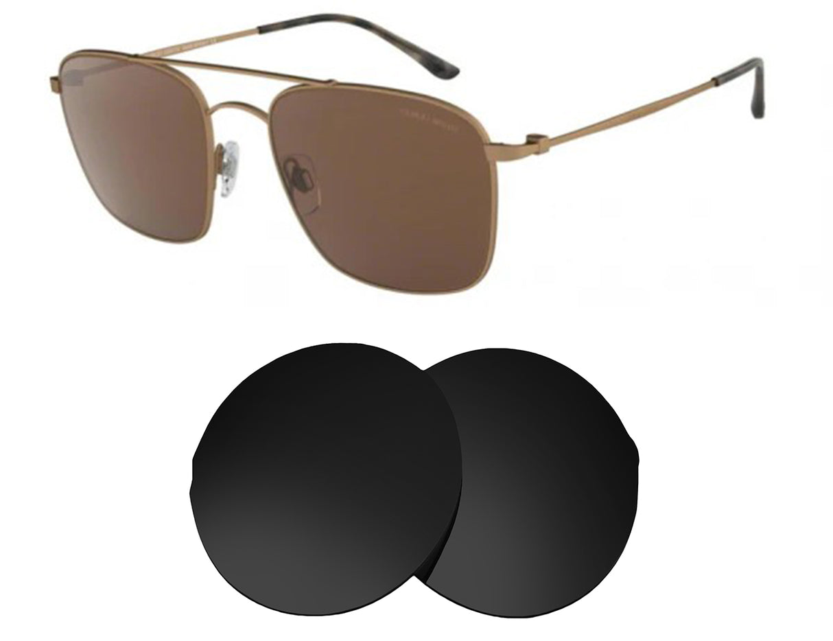 Armani AR6080-Replacement Lenses-Volcanic Black-Non-Polarized-Seek Optics