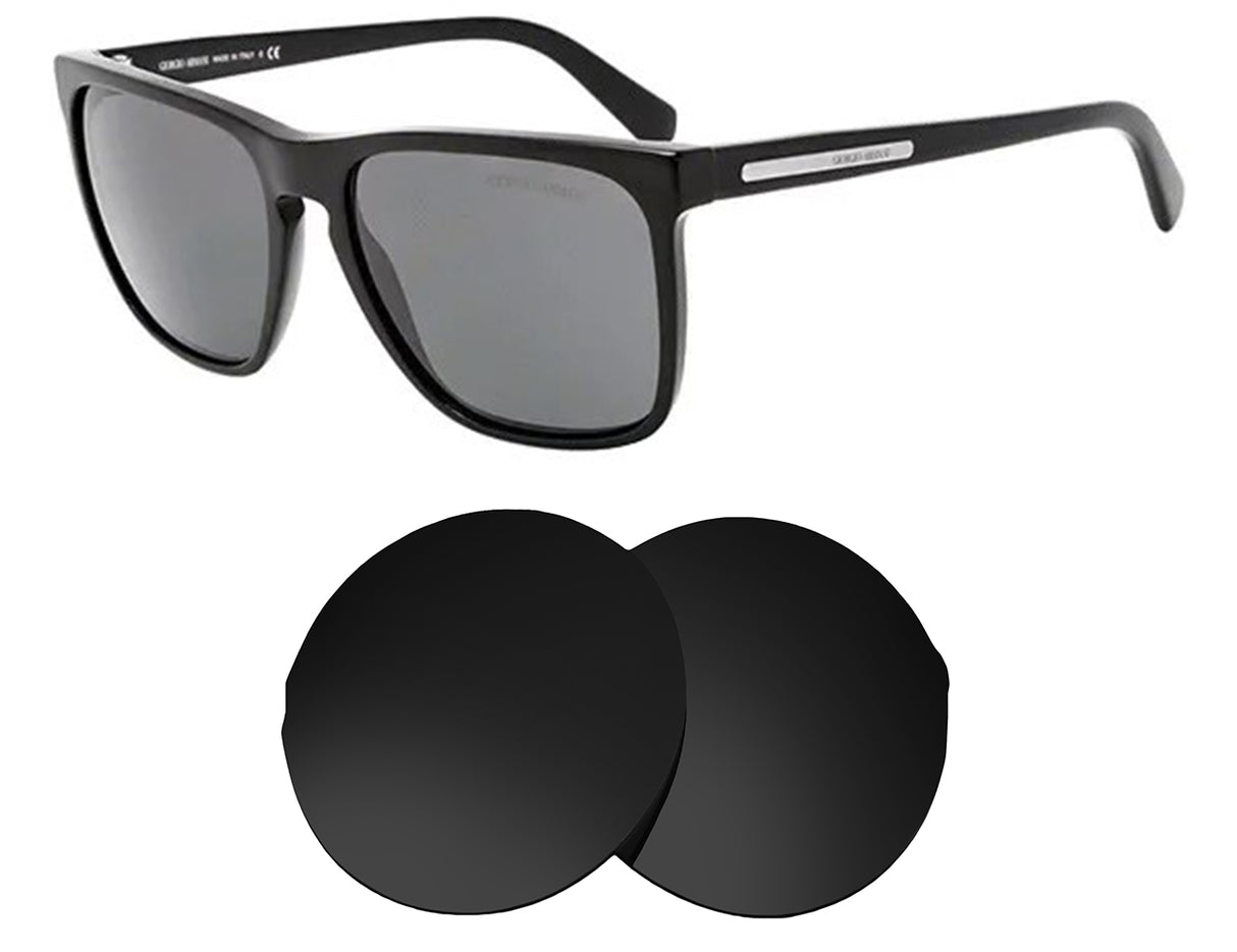 Armani AR8027-Replacement Lenses-Volcanic Black-Non-Polarized-Seek Optics