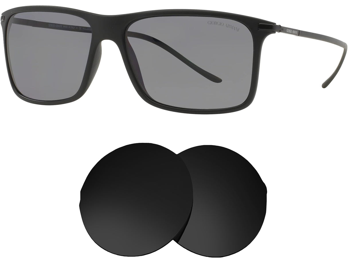 Armani AR8034-Replacement Lenses-Volcanic Black-Non-Polarized-Seek Optics