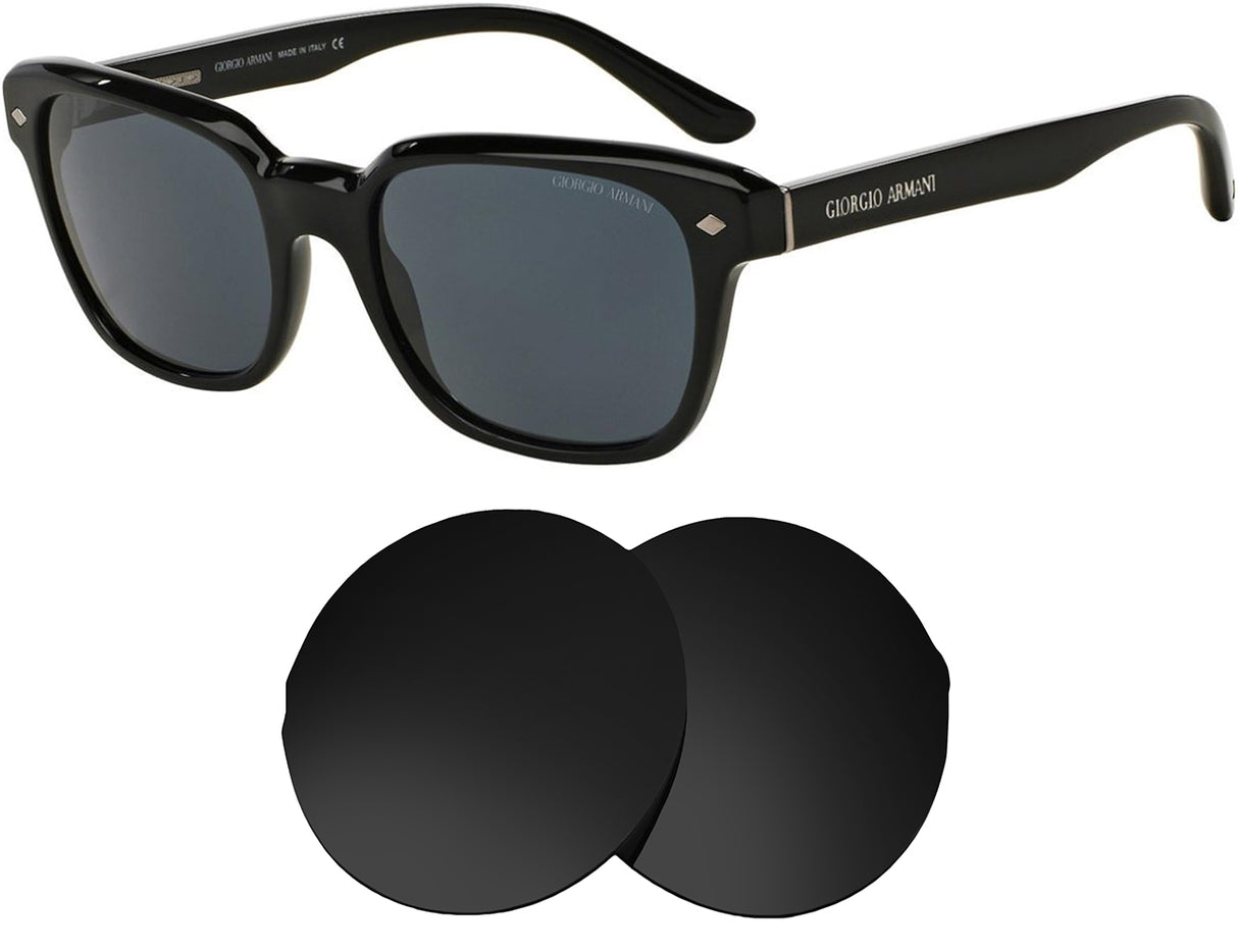 Armani AR8067-Replacement Lenses-Volcanic Black-Non-Polarized-Seek Optics