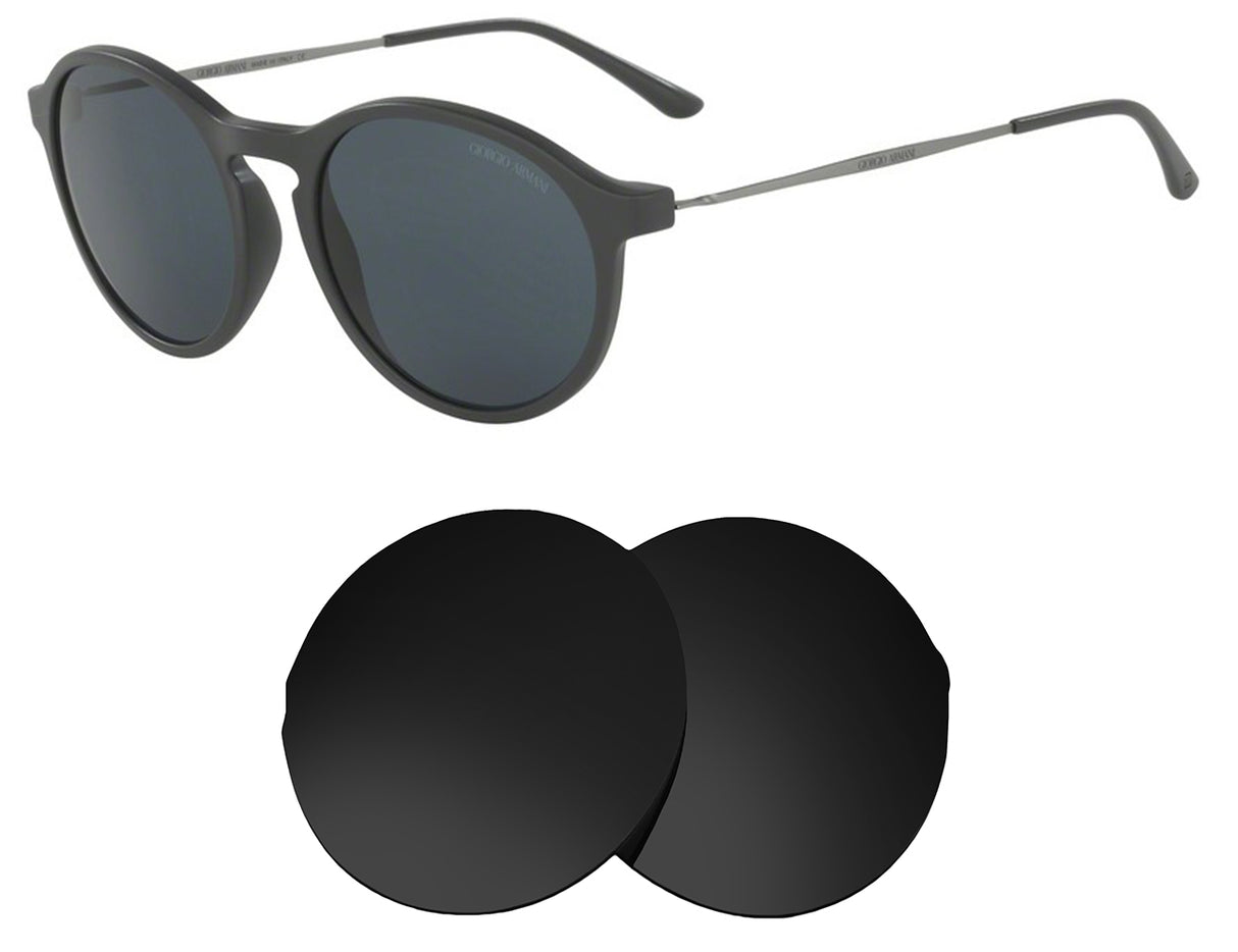 Armani AR8073-Replacement Lenses-Volcanic Black-Non-Polarized-Seek Optics