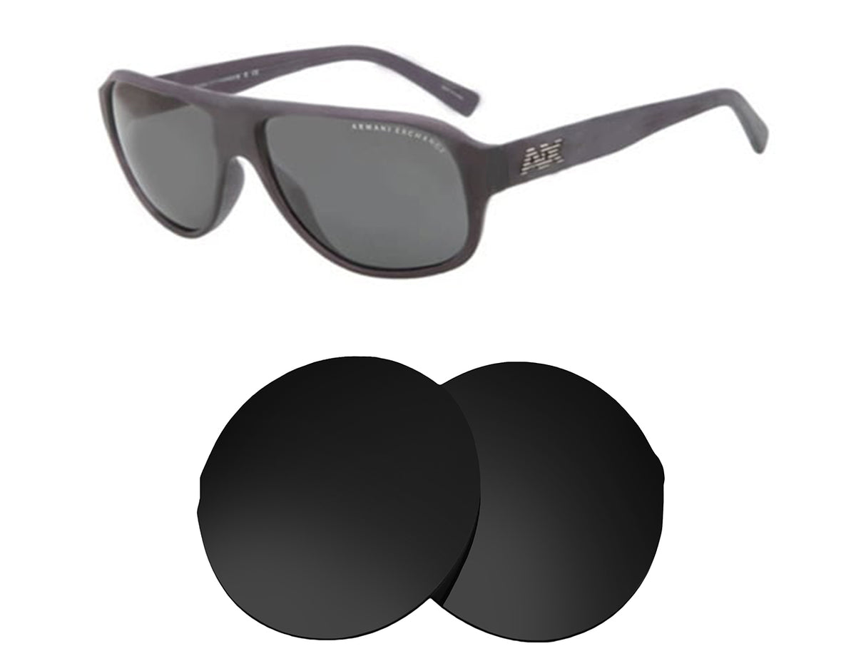 Armani AX4005-Replacement Lenses-Volcanic Black-Non-Polarized-Seek Optics