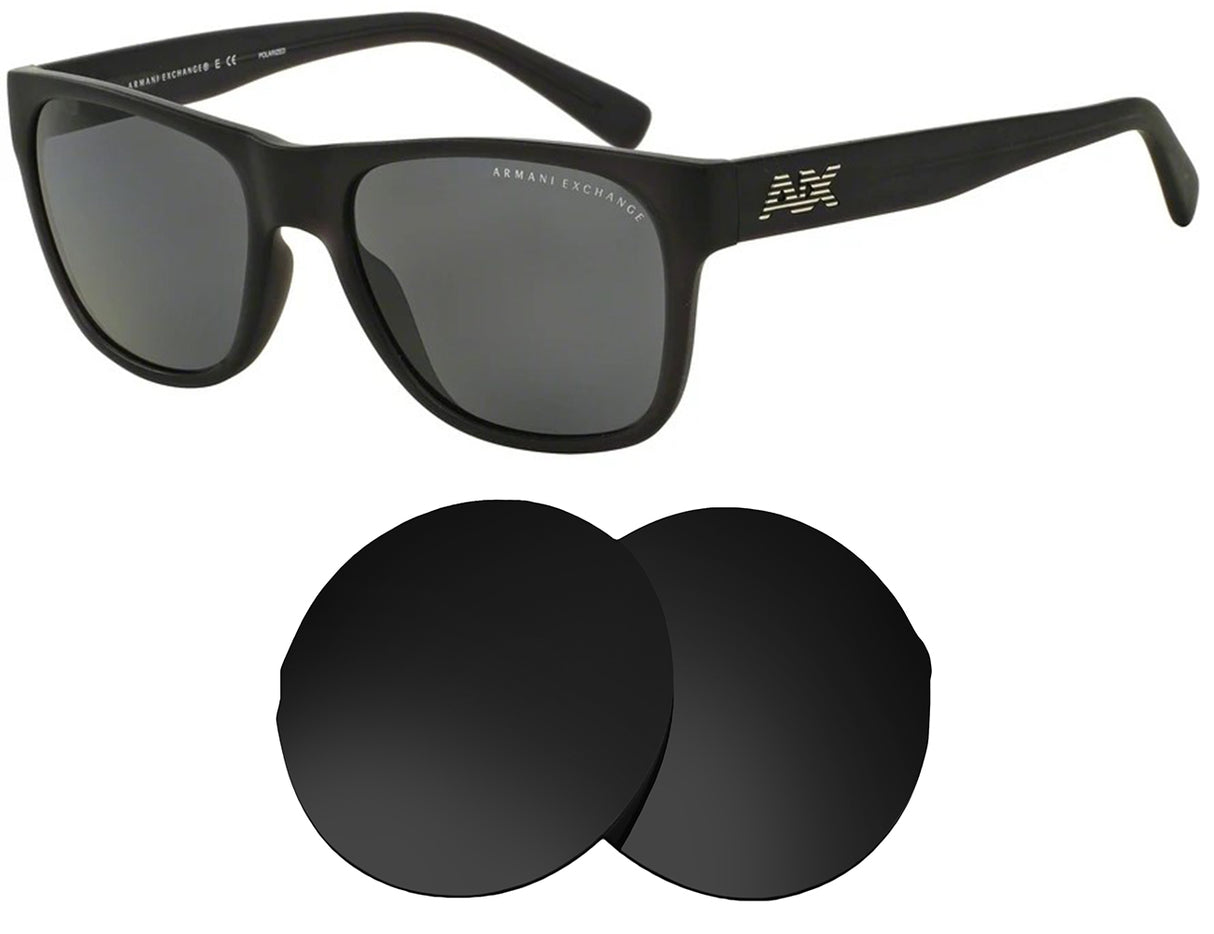 Armani AX4008-Replacement Lenses-Volcanic Black-Non-Polarized-Seek Optics