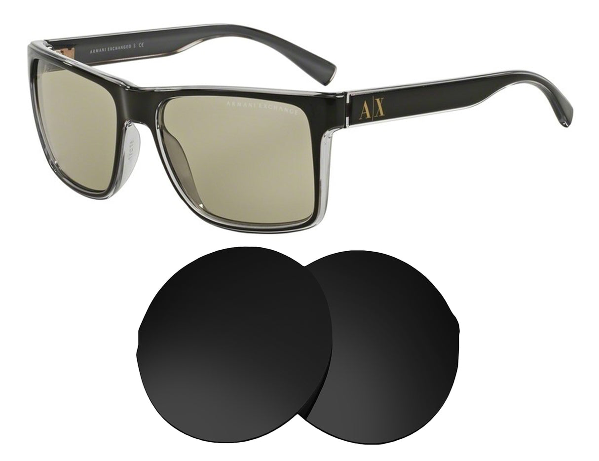 Armani AX4016-Replacement Lenses-Volcanic Black-Non-Polarized-Seek Optics