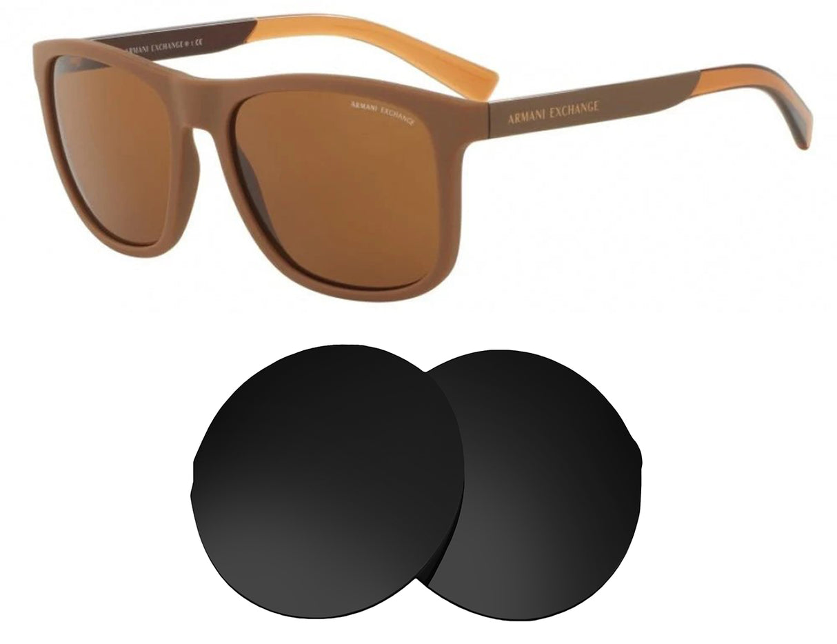Armani AX4049-S-Replacement Lenses-Volcanic Black-Non-Polarized-Seek Optics