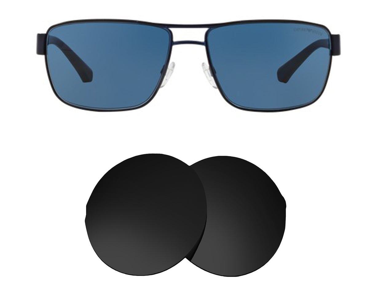 Armani EA2031 (62mm)-Replacement Lenses-Volcanic Black-Non-Polarized-Seek Optics