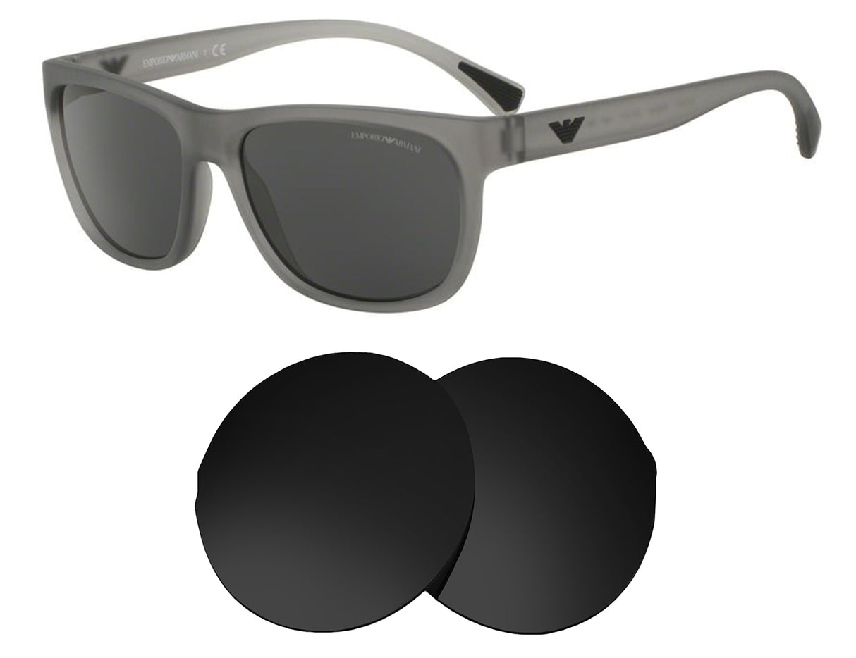 Armani EA4081-Replacement Lenses-Volcanic Black-Non-Polarized-Seek Optics