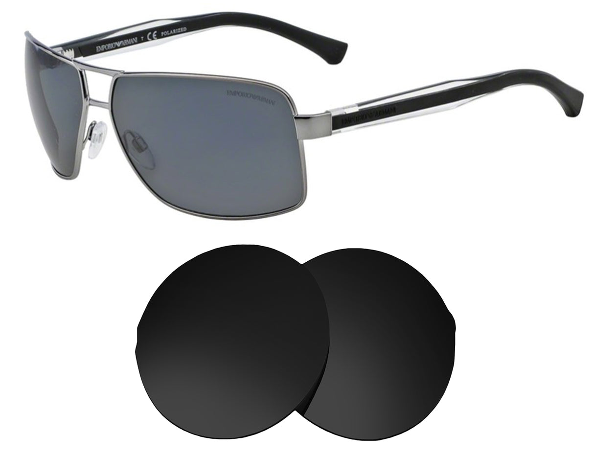 Armani EA2001-Replacement Lenses-Volcanic Black-Non-Polarized-Seek Optics