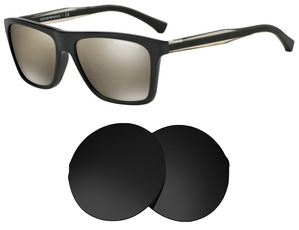 Armani EA4001-Replacement Lenses-Volcanic Black-Non-Polarized-Seek Optics