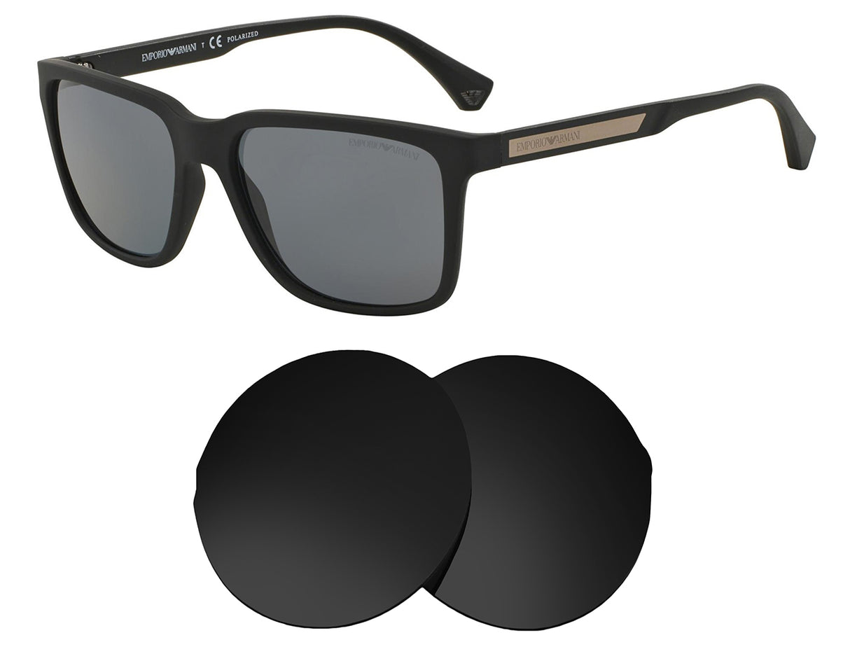 Armani EA4047-Replacement Lenses-Volcanic Black-Non-Polarized-Seek Optics