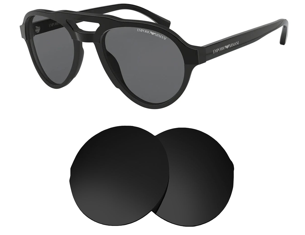 Armani EA4128-Replacement Lenses-Volcanic Black-Non-Polarized-Seek Optics