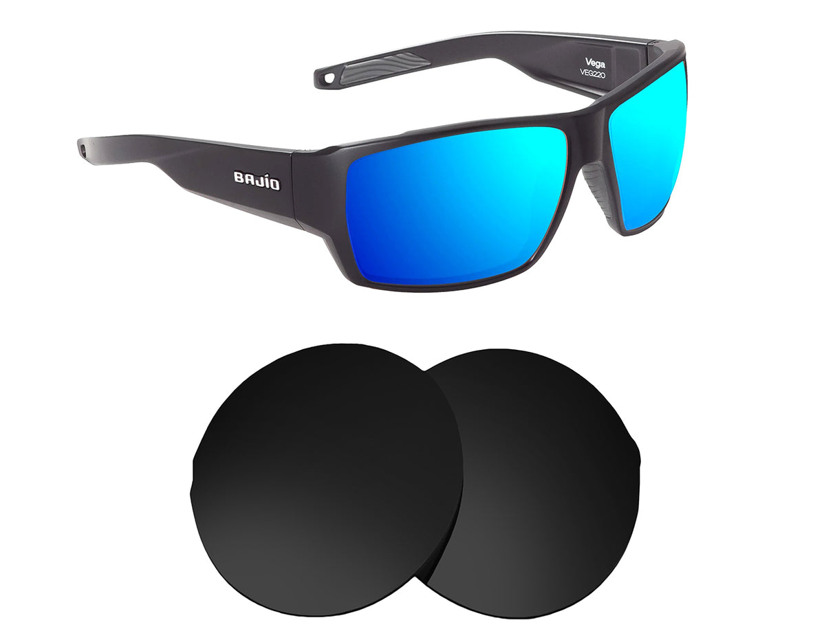Bajio Vega-Replacement Lenses-Volcanic Black-Non-Polarized-Seek Optics