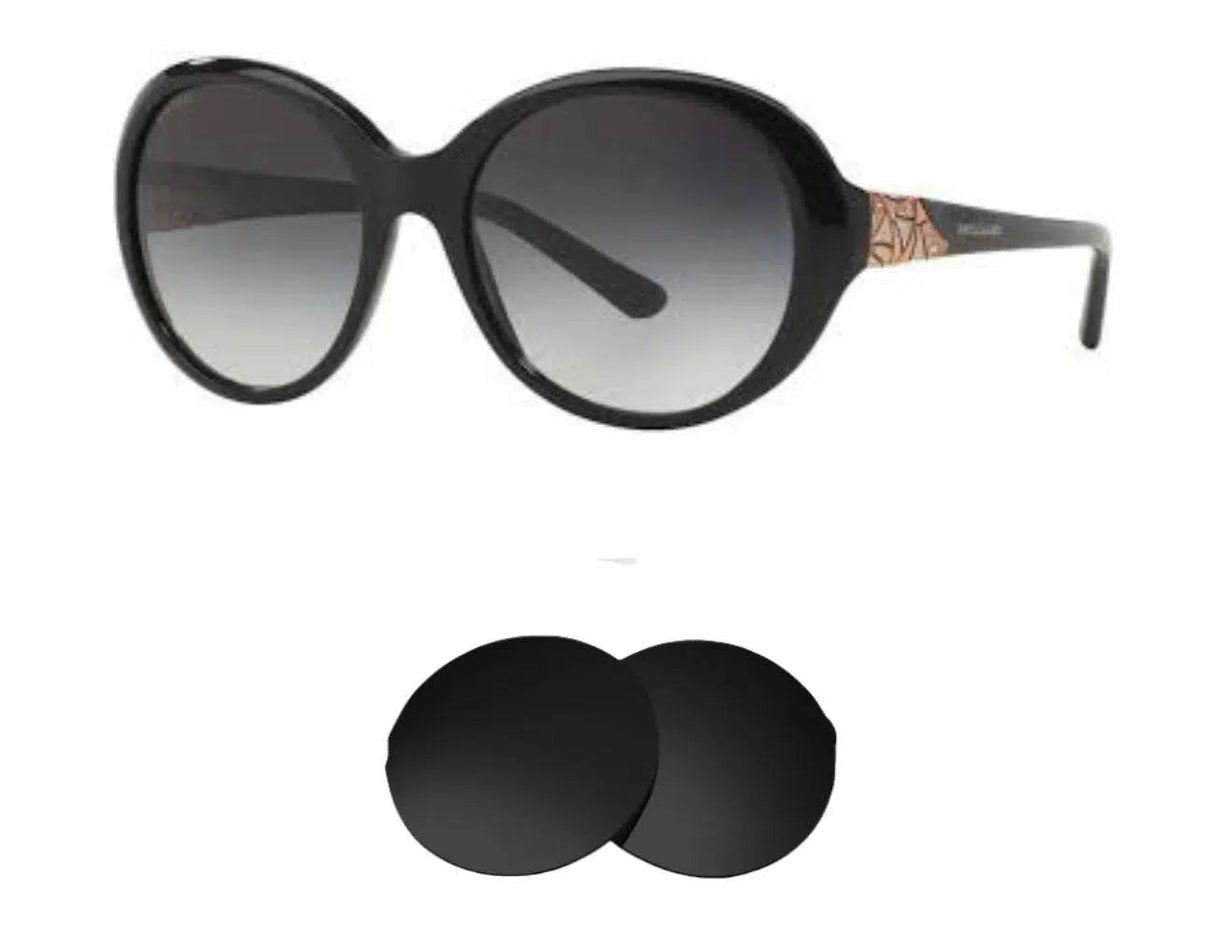 Bvlgari BV8124B-Replacement Lenses-Volcanic Black-Non-Polarized-Seek Optics