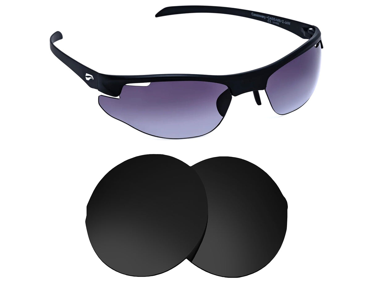 Flying Eyes Optics Cassowary (Standard)-Replacement Lenses-Volcanic Black-Non-Polarized-Seek Optics