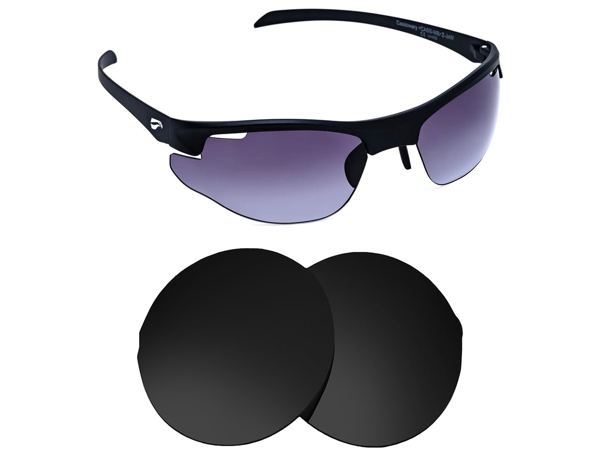 Flying Eyes Optics Cassowary (Narrow)-Replacement Lenses-Volcanic Black-Non-Polarized-Seek Optics