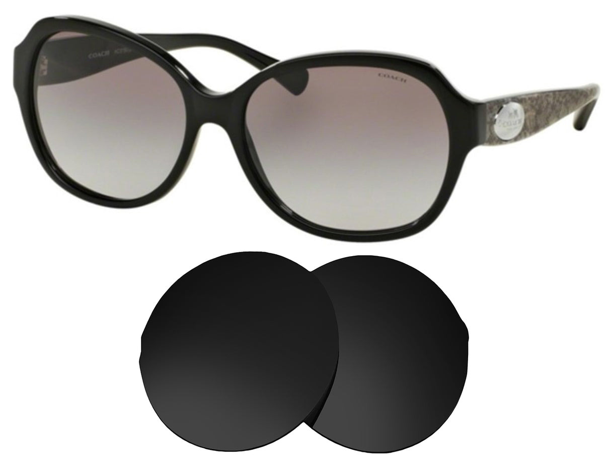 Coach HC8150-Replacement Lenses-Volcanic Black-Non-Polarized-Seek Optics