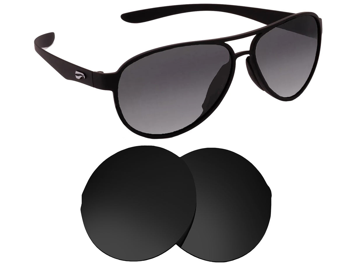 Flying Eyes Optics Kestrel-Replacement Lenses-Volcanic Black-Non-Polarized-Seek Optics