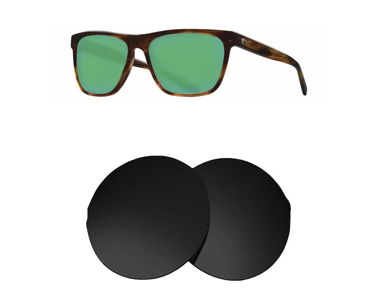 Costa Del Mar Apalach-Replacement Lenses-Volcanic Black-Non-Polarized-Seek Optics