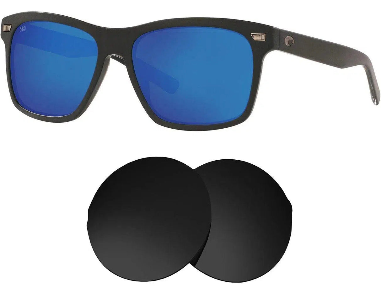 Costa Del Mar Aransas-Replacement Lenses-Volcanic Black-Non-Polarized-Seek Optics