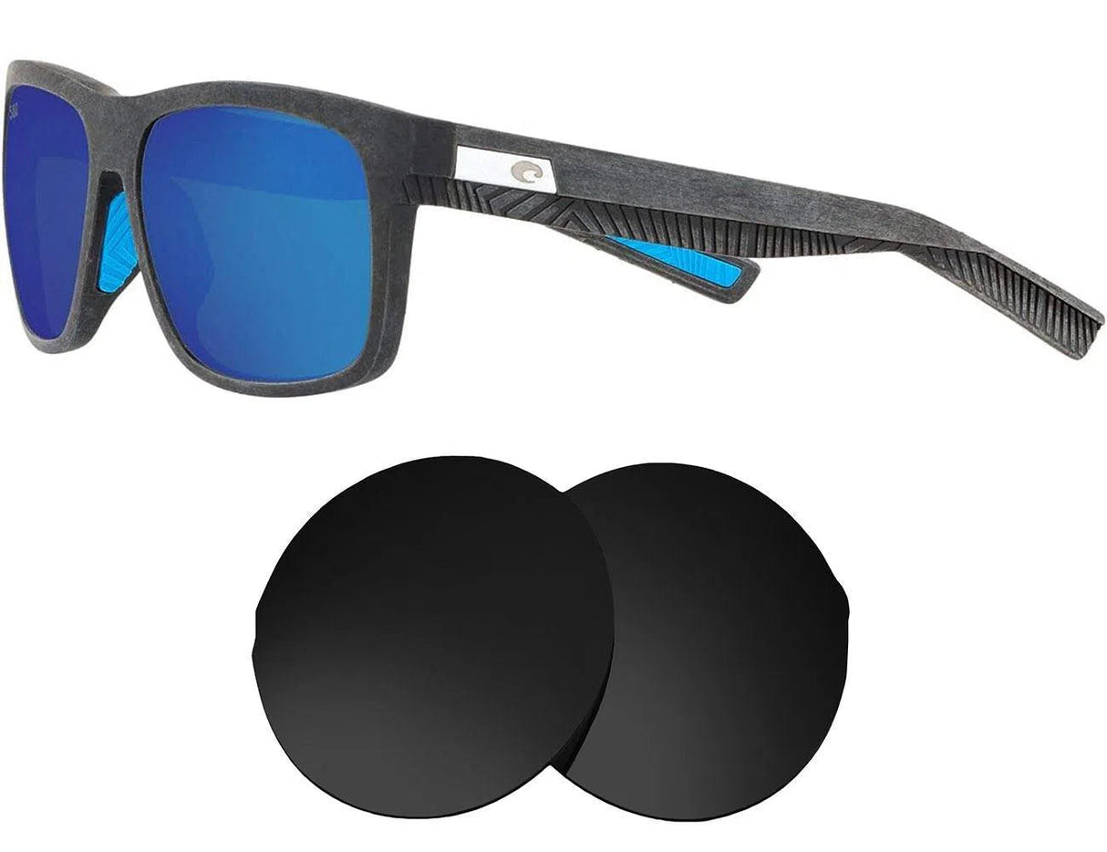 Costa Del Mar Baffin-Replacement Lenses-Volcanic Black-Non-Polarized-Seek Optics