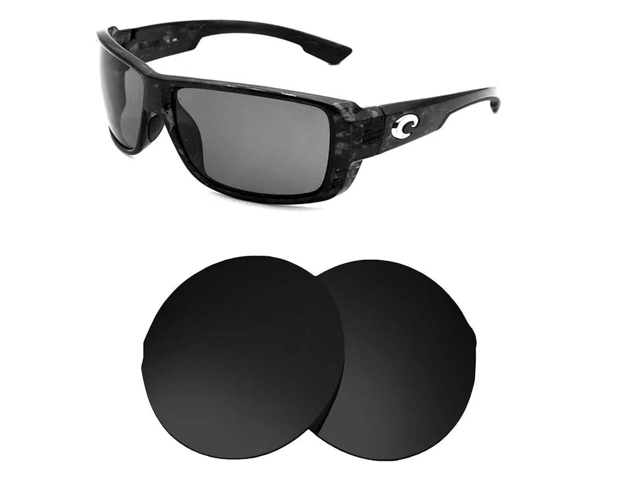 Costa Del Mar Double Haul-Replacement Lenses-Volcanic Black-Non-Polarized-Seek Optics