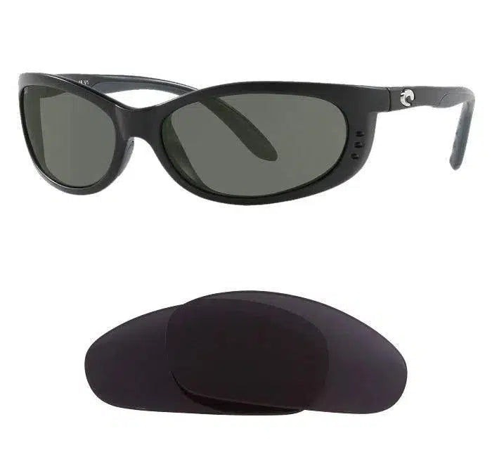 Costa Del Mar Fathom-Replacement Lenses-Volcanic Black-Non-Polarized-Seek Optics