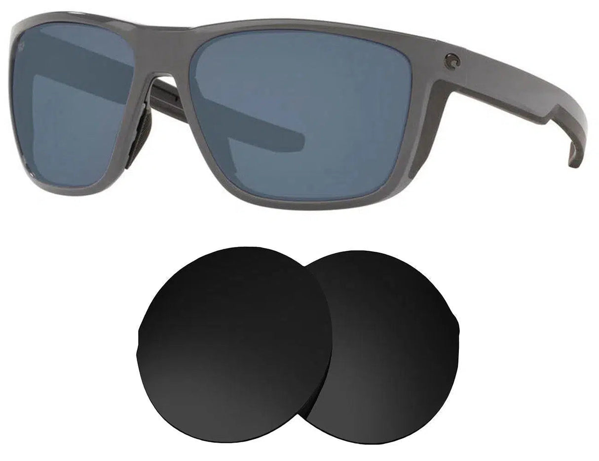 Costa Del Mar Ferg-Replacement Lenses-Volcanic Black-Non-Polarized-Seek Optics