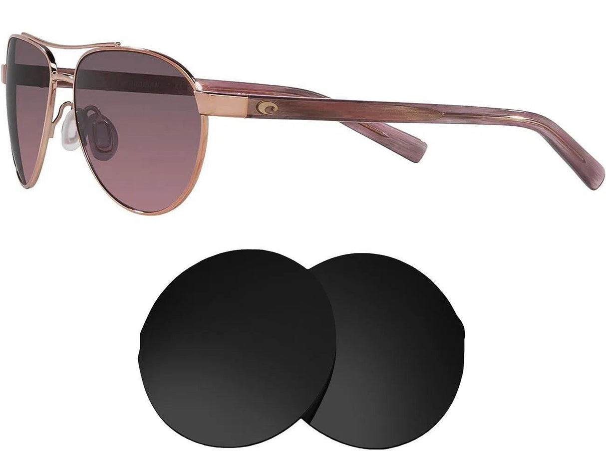 Costa Del Mar Fernandina-Replacement Lenses-Volcanic Black-Non-Polarized-Seek Optics