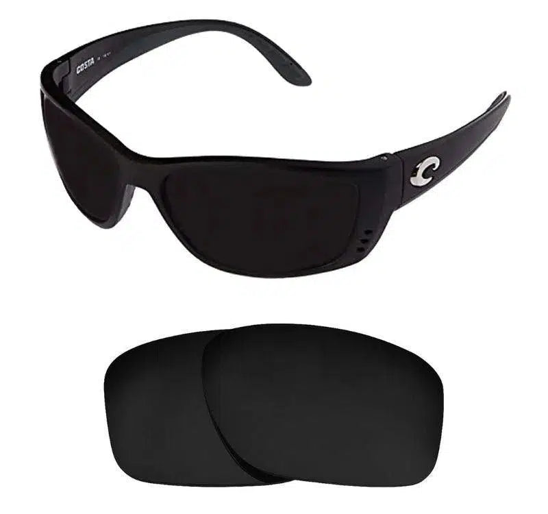 Costa Del Mar Fisch-Replacement Lenses-Volcanic Black-Non-Polarized-Seek Optics