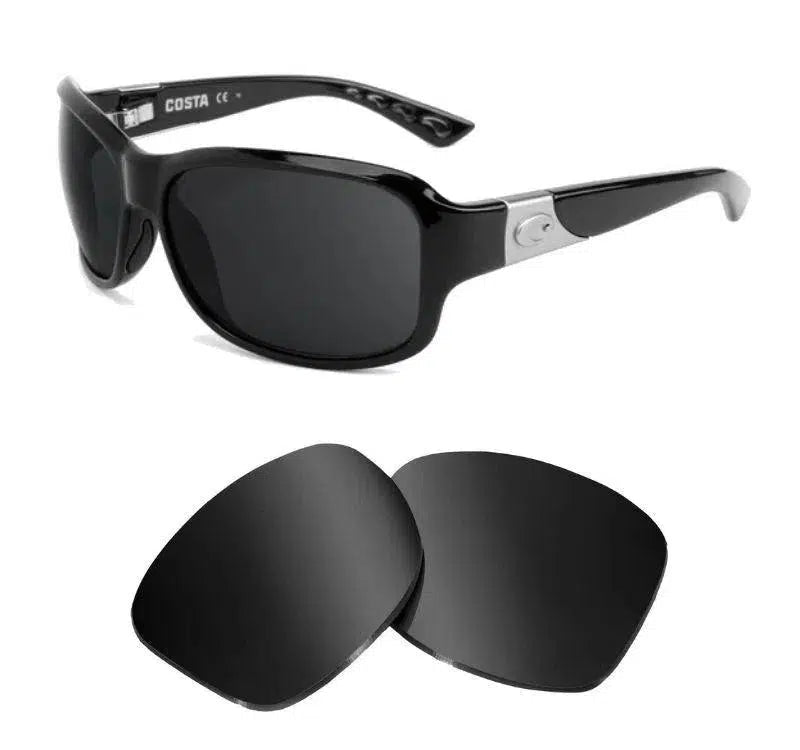 Costa Del Mar Inlet-Replacement Lenses-Volcanic Black-Non-Polarized-Seek Optics