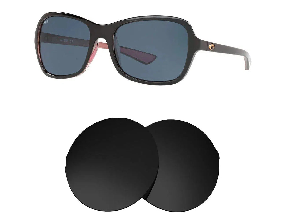 Costa Del Mar Kare-Replacement Lenses-Volcanic Black-Non-Polarized-Seek Optics
