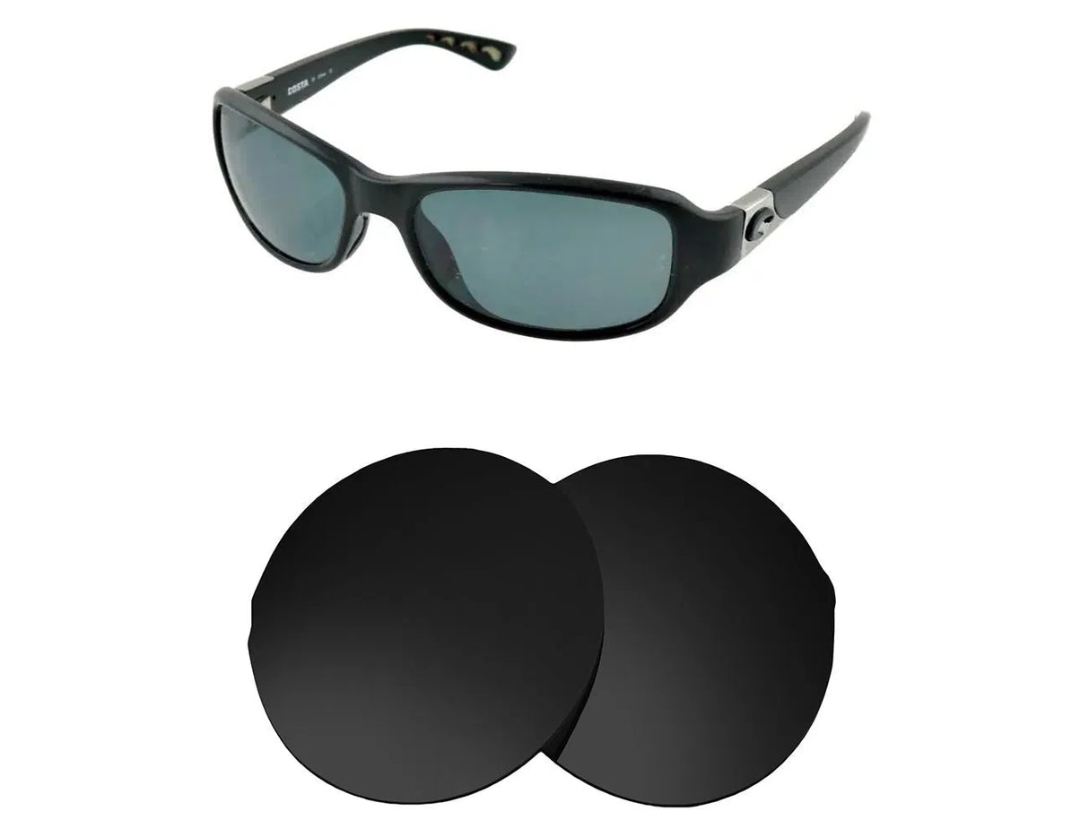 Costa Del Mar Las Olas-Replacement Lenses-Volcanic Black-Non-Polarized-Seek Optics