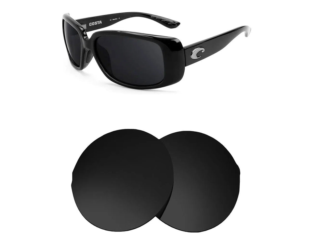 Costa Del Mar Little Harbor-Replacement Lenses-Volcanic Black-Non-Polarized-Seek Optics