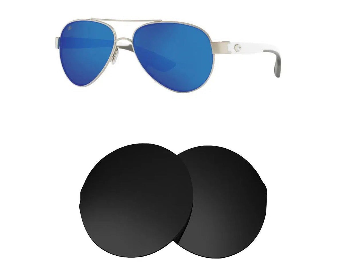 Costa Del Mar Loreto-Replacement Lenses-Volcanic Black-Non-Polarized-Seek Optics