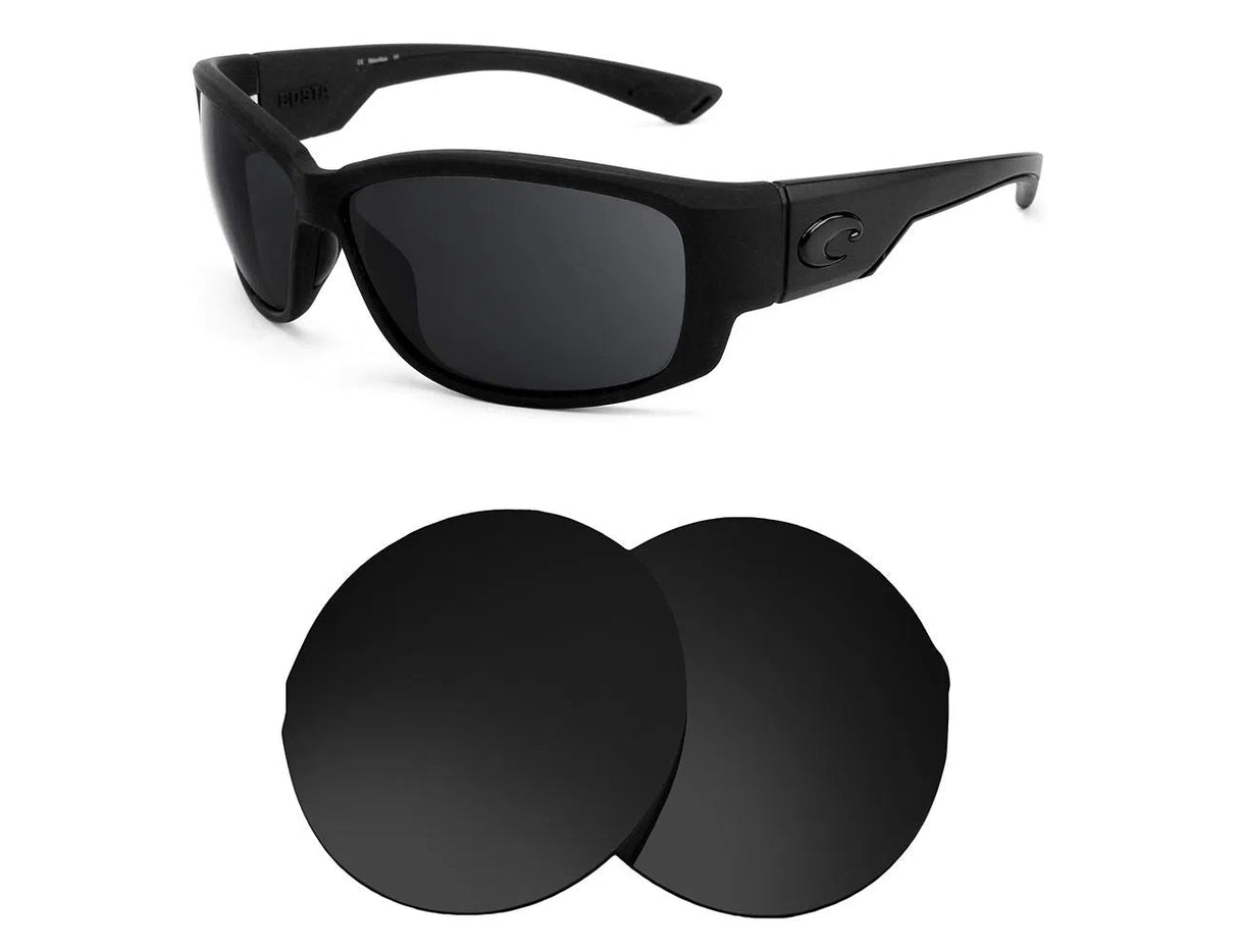 Costa Del Mar Luke-Replacement Lenses-Volcanic Black-Non-Polarized-Seek Optics