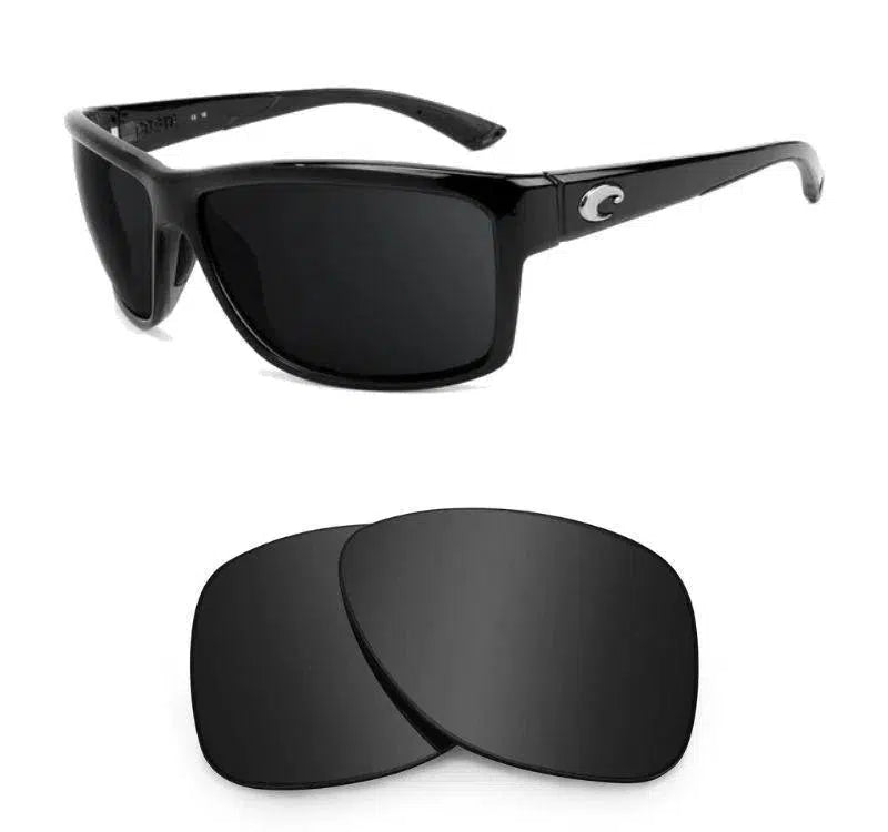 Costa Del Mar Mag Bay-Replacement Lenses-Volcanic Black-Non-Polarized-Seek Optics