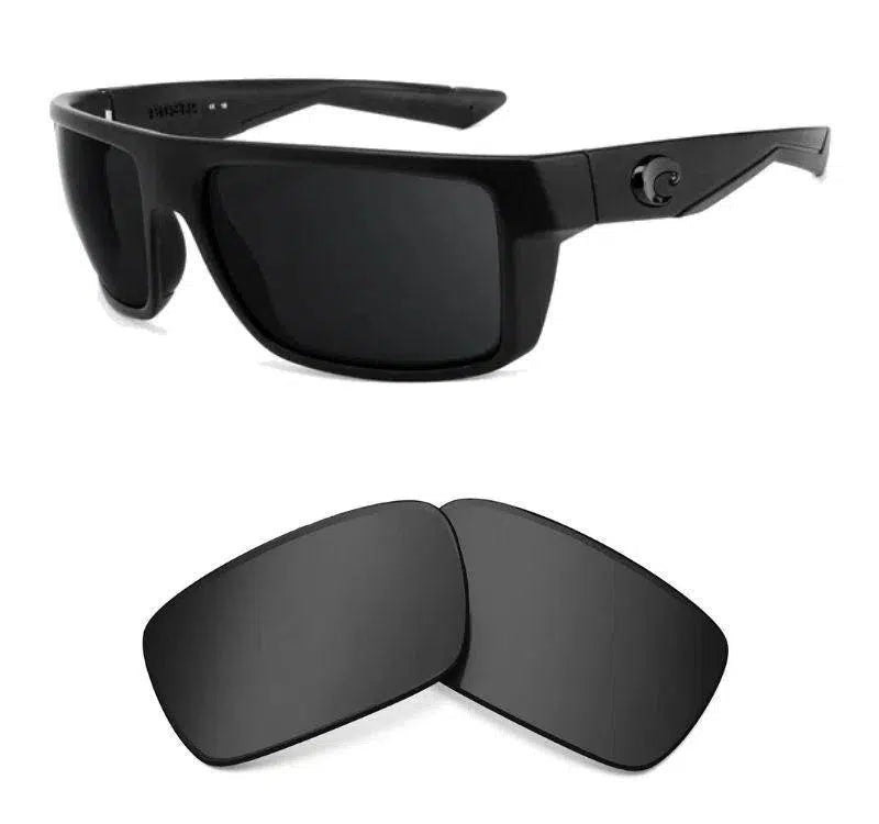 Costa Del Mar Motu-Replacement Lenses-Volcanic Black-Non-Polarized-Seek Optics