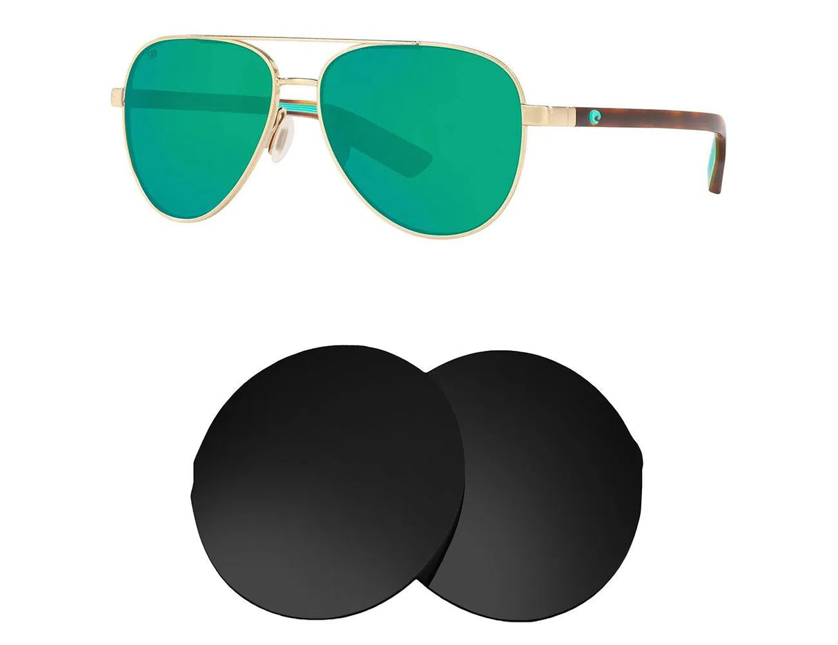 Costa Del Mar Peli-Replacement Lenses-Volcanic Black-Non-Polarized-Seek Optics