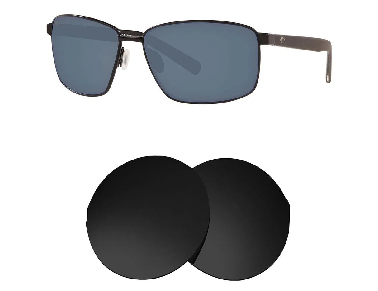 Costa Del Mar Ponce-Replacement Lenses-Volcanic Black-Non-Polarized-Seek Optics
