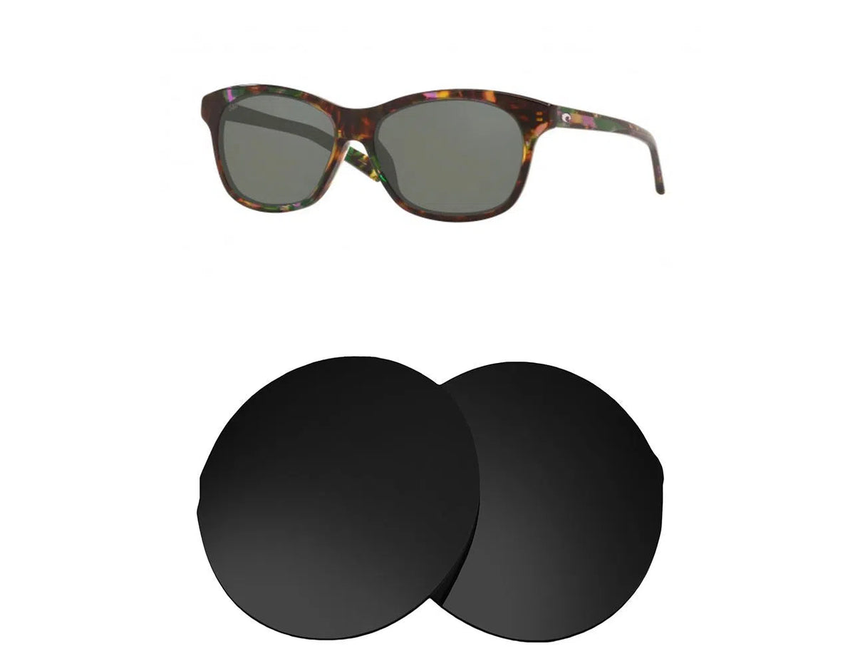 Costa Del Mar Sarasota-Replacement Lenses-Volcanic Black-Non-Polarized-Seek Optics