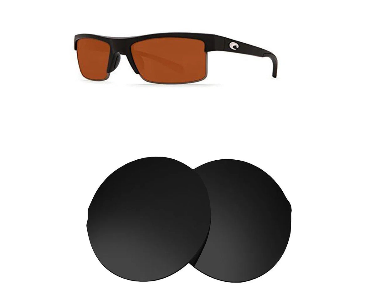 Costa Del Mar South Sea-Replacement Lenses-Volcanic Black-Non-Polarized-Seek Optics