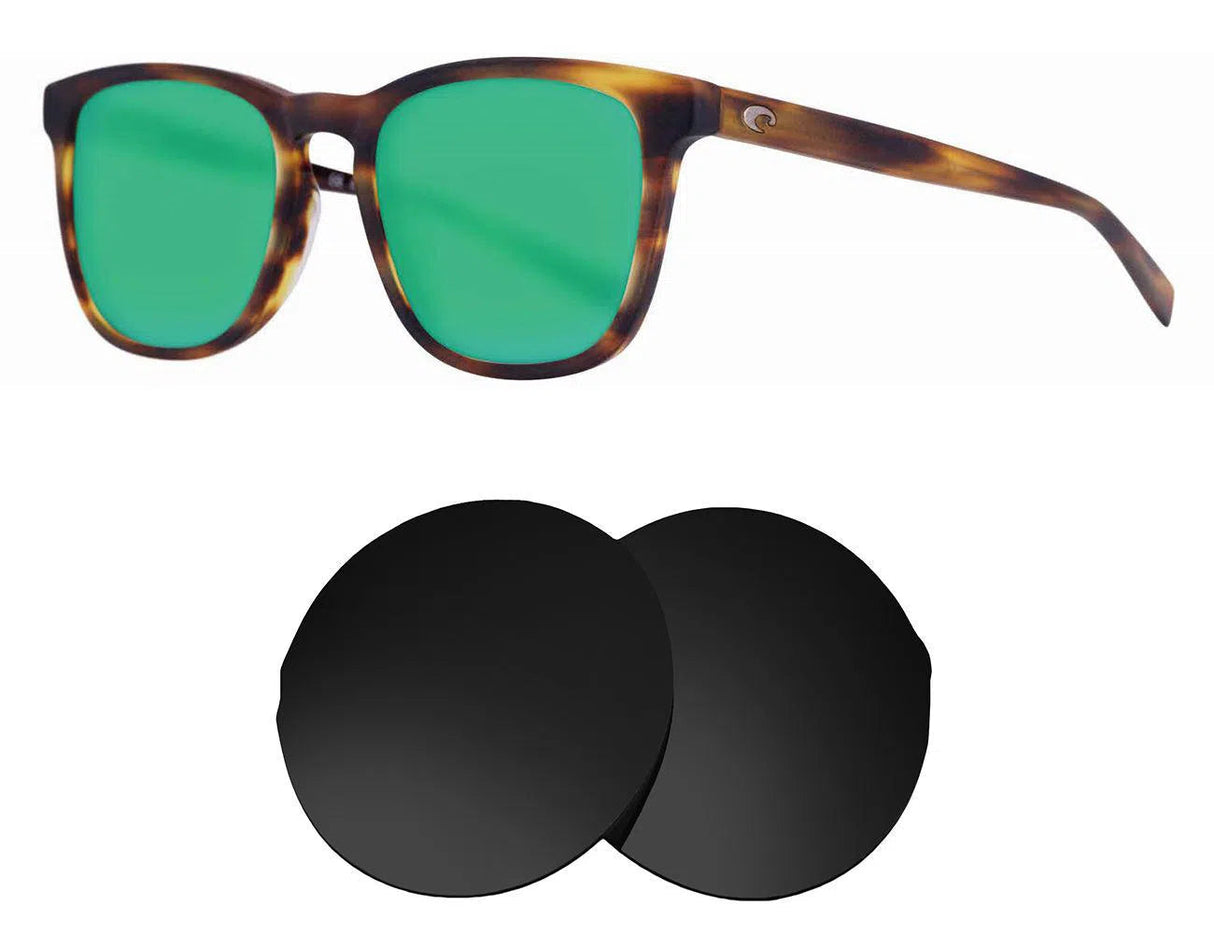 Costa Del Mar Sullivan-Replacement Lenses-Volcanic Black-Non-Polarized-Seek Optics