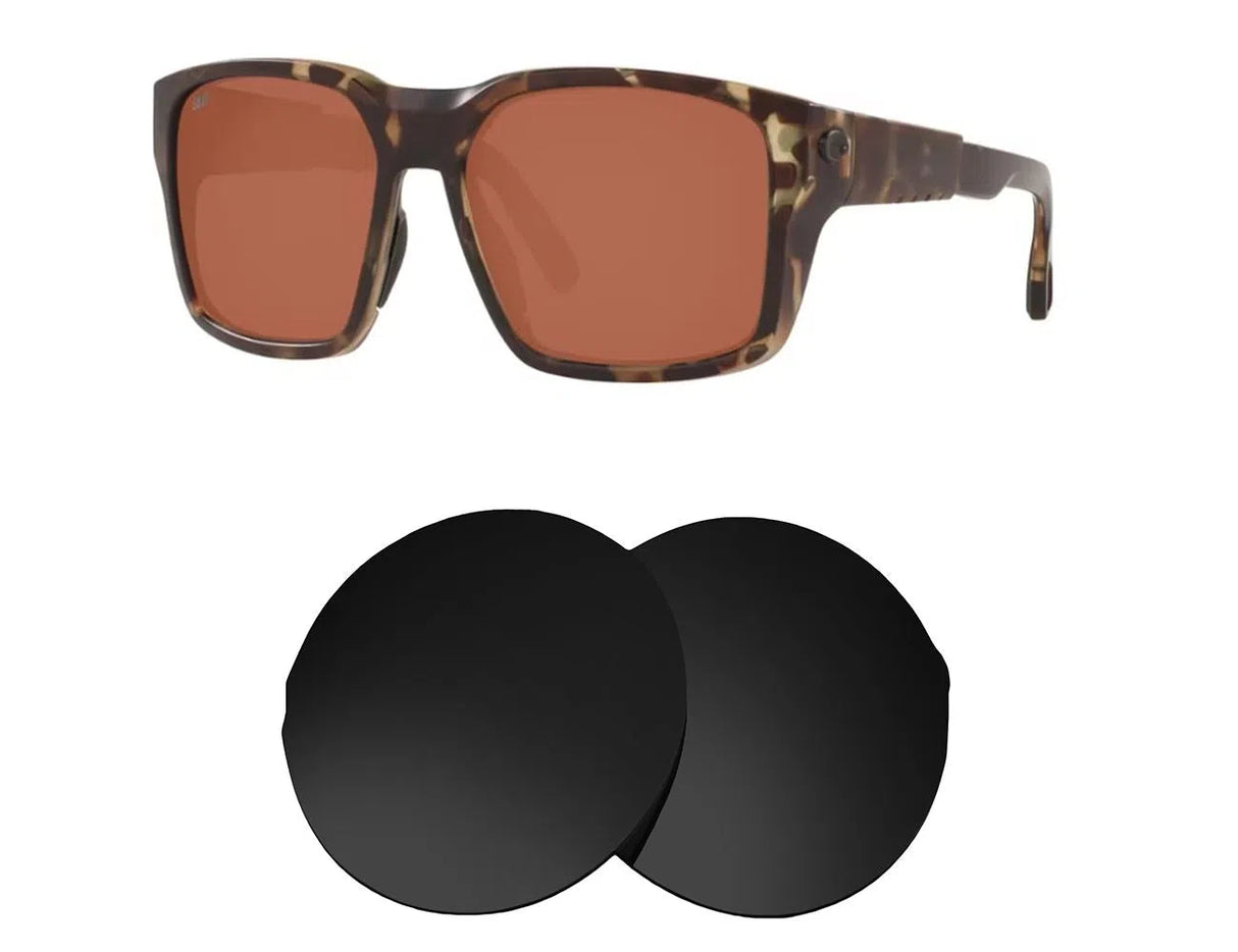 Costa Del Mar Tailwalker-Replacement Lenses-Volcanic Black-Non-Polarized-Seek Optics