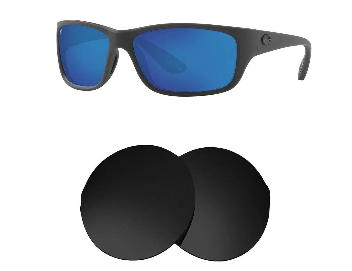 Costa Del Mar Tasman Sea-Replacement Lenses-Volcanic Black-Non-Polarized-Seek Optics