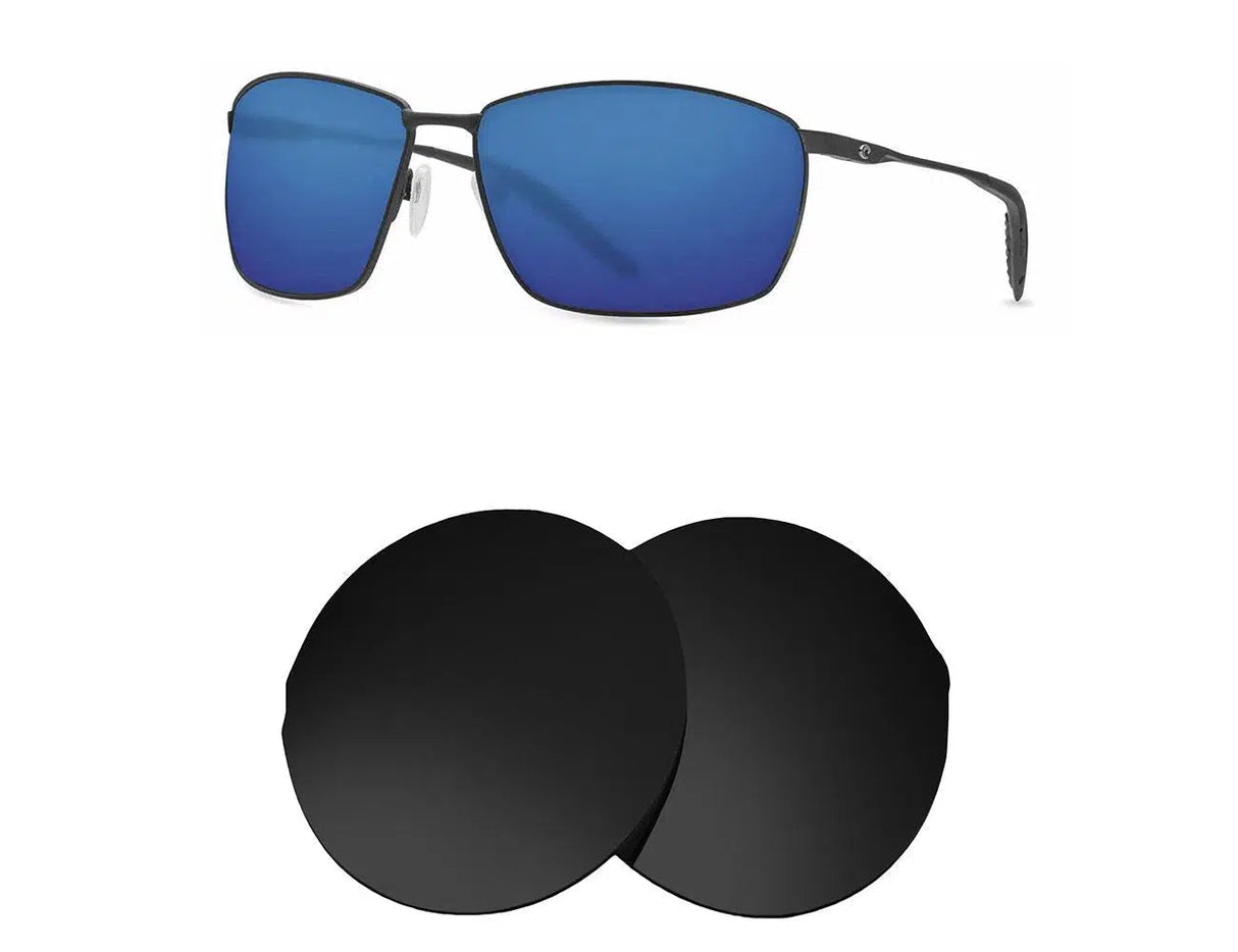 Costa Del Mar Turret-Replacement Lenses-Volcanic Black-Non-Polarized-Seek Optics